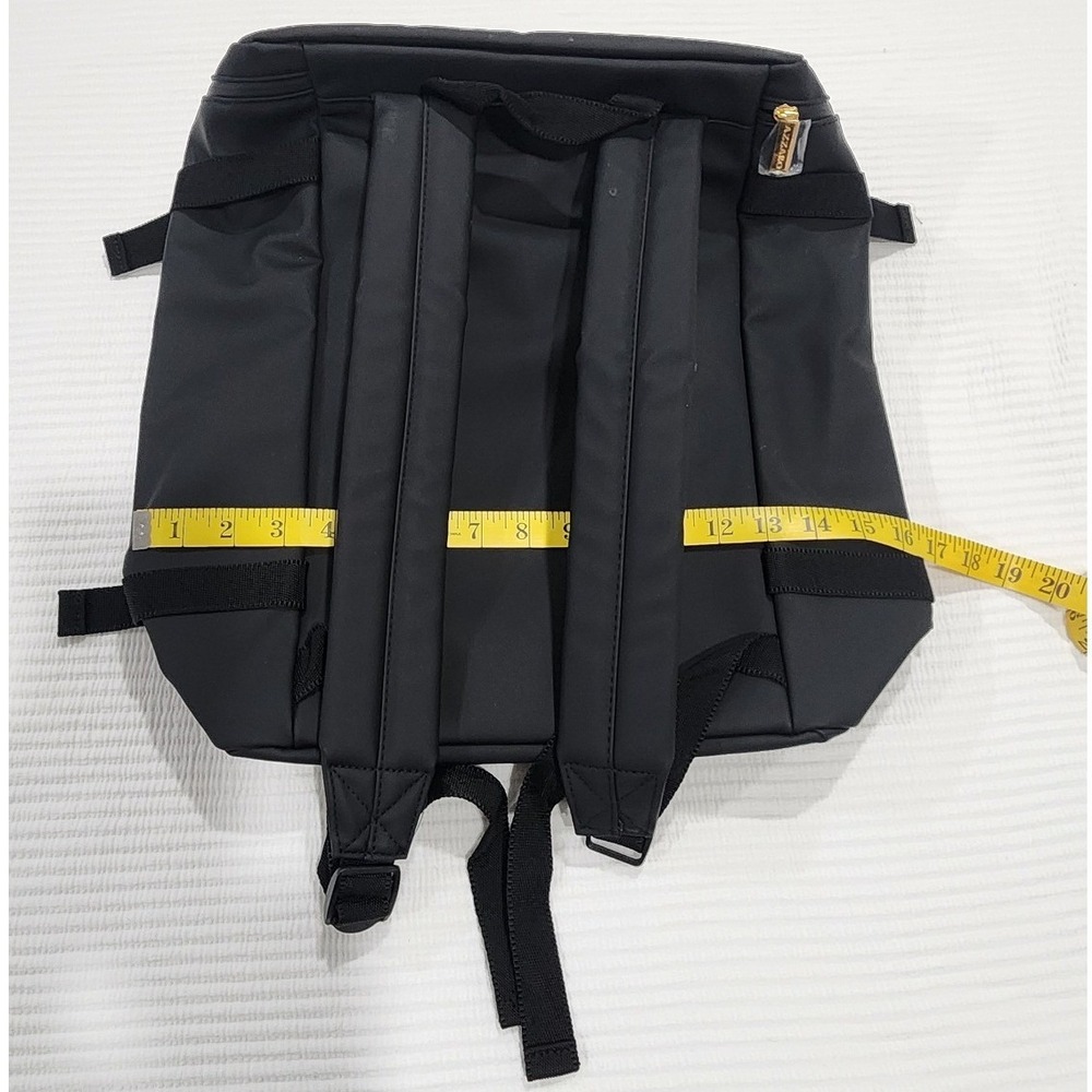 Azzaro Parfums Black Nylon Backpack Gold Hardware Travel Commuter Bag